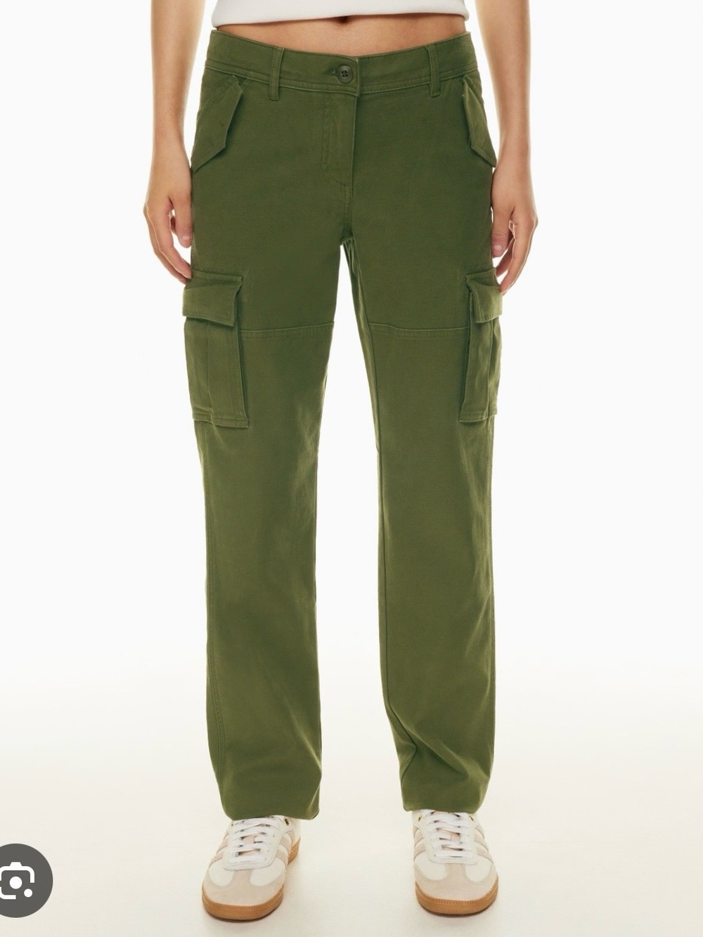 Wilfred Olive Green Straight-Leg Cargo Jeans